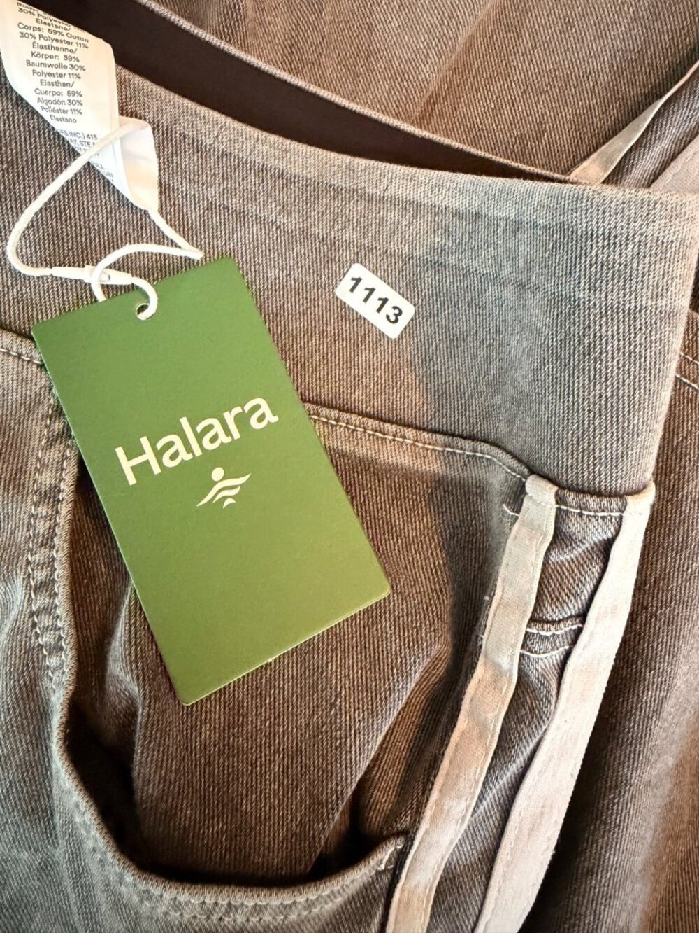 Halara XL Wide-Leg Gray Pants With Side Stripe - Womens Casual Stretch Denim Si - Picture 5 of 12